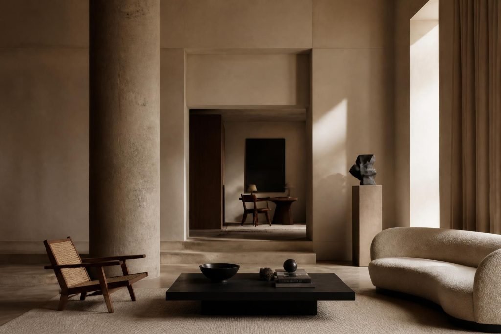 Woonkamer van Residence Vught in warm daglicht